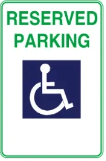 ACCESS - RESERVED PARKING – Part No. AS 18